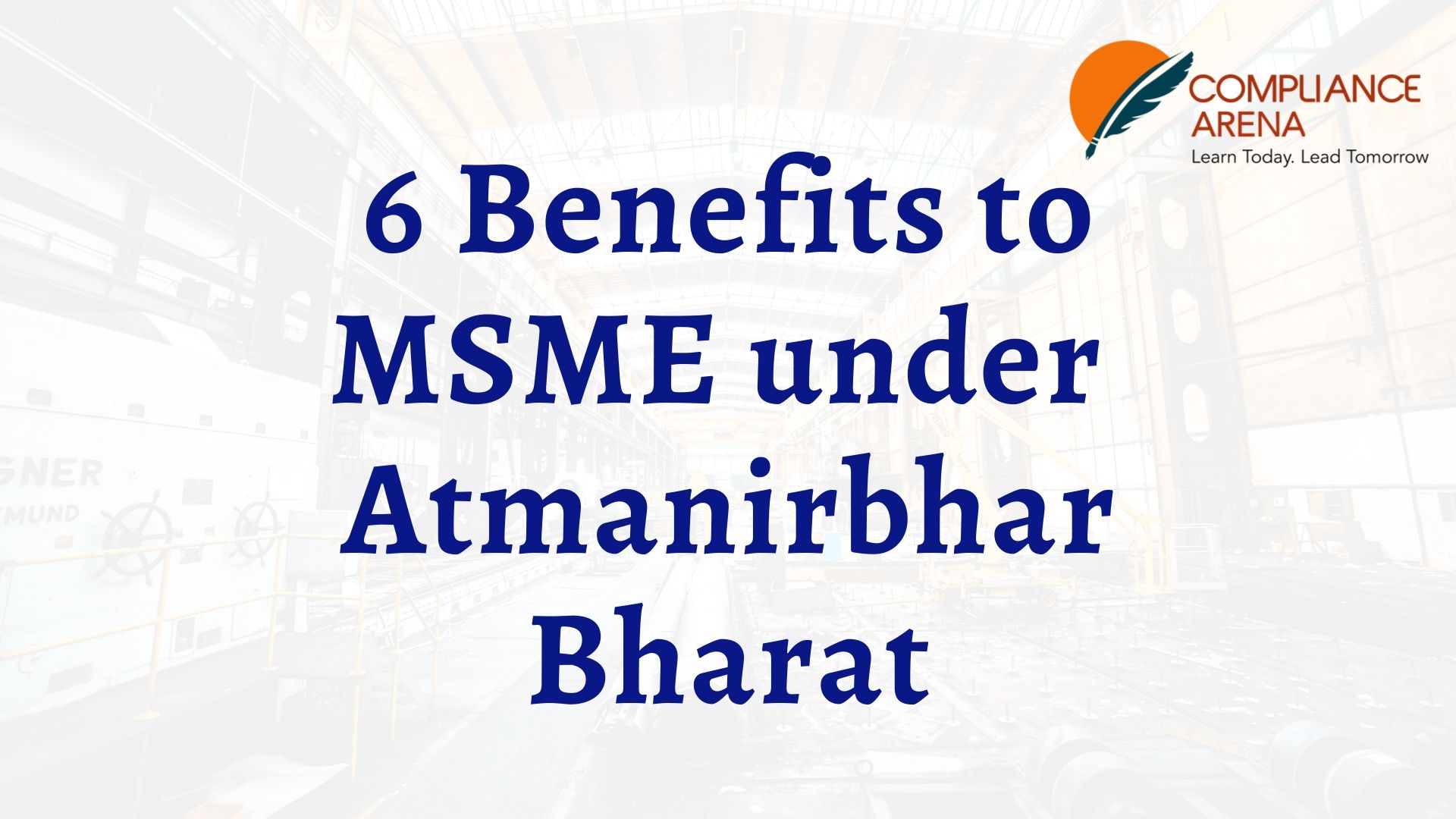 Benefits to MSME's